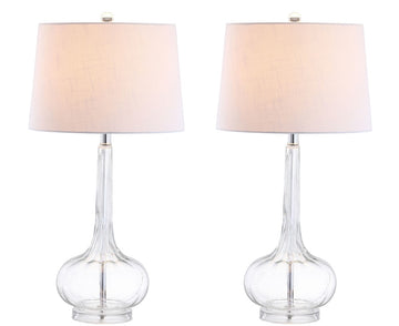 Bette 28.5" Glass Teardrop LED Table Lamp - JONATHAN Y